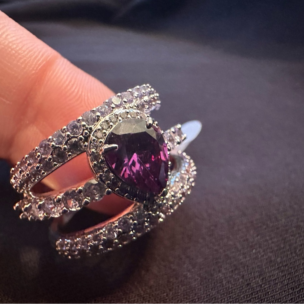 With Pure Confidence Amethyst Statement Ring - image 2